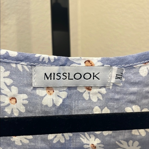 MISSLOOK Light Blue Floral Dress - Picture 2 of 3